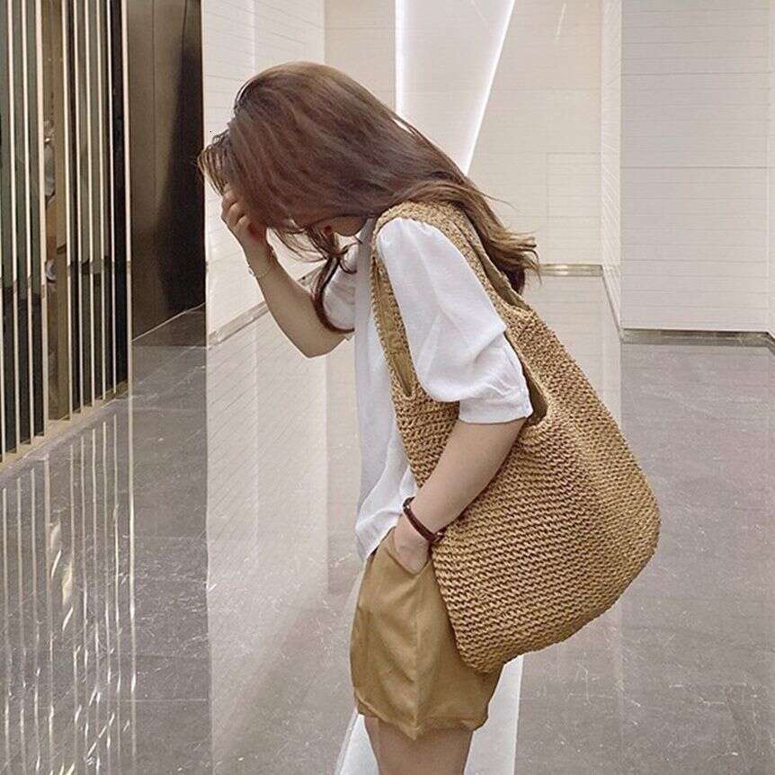 Straw For Women New Summer Versatile Casual Shoulder Forest Style Handwoven Large Capacity Beach Bag