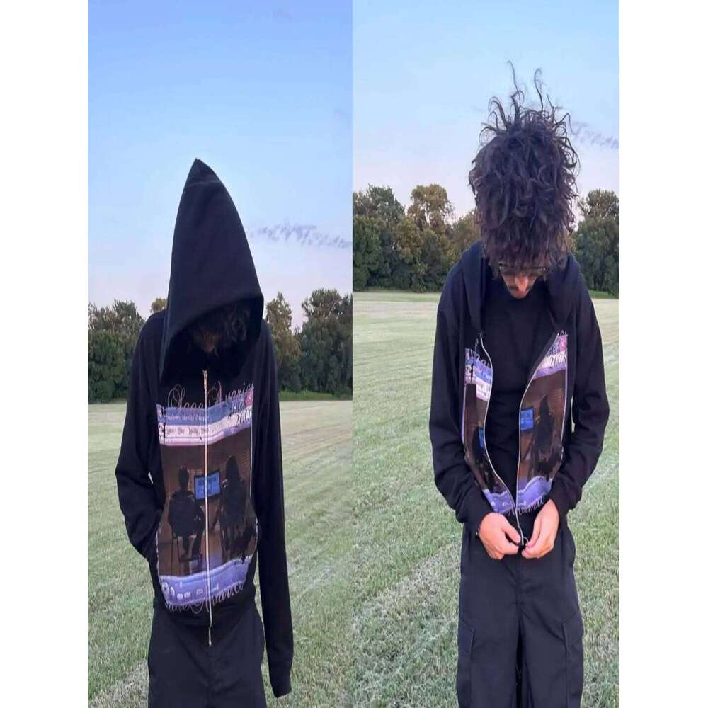 2025 Autumn/Winter Retro Loose Street Style Hoodie European and American New Dark Personality Ins Z260315