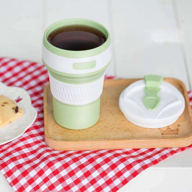 Silicone Travel Sports Outdoor Camping Portable Folding Coffee Accompanying Water Cup Z260314