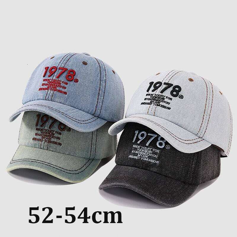 Numbers Letters Embroidered Baseball Cap for Children Girls Boys Denim Caps Spring Autumn Outdoor Sun Hats 3-8 Years 52-54cm Z260313