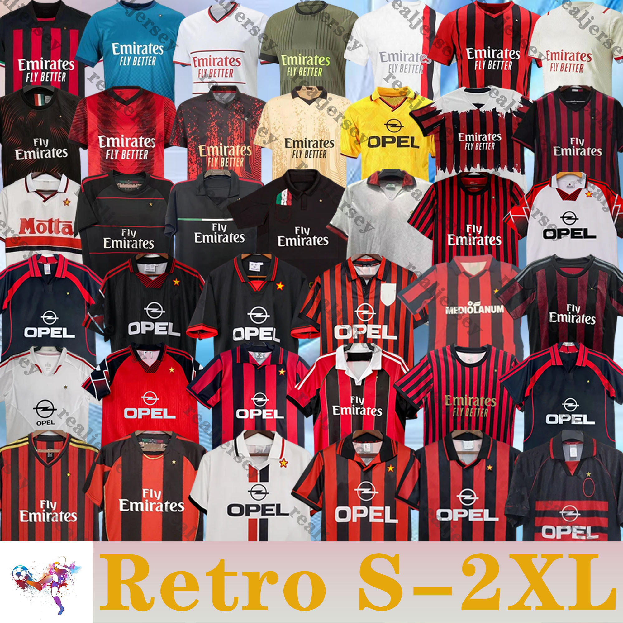 IBRAHIMOVIC 16 17 18 19 20 21 22 23 24 AC MilLAn soccer jerseys PULISIC TONALI THEO A.REBIC 95 96 97 01 03 04 06 07 Retro KETELAERE KAKA RONALDINHO BAGGIO men football shirts