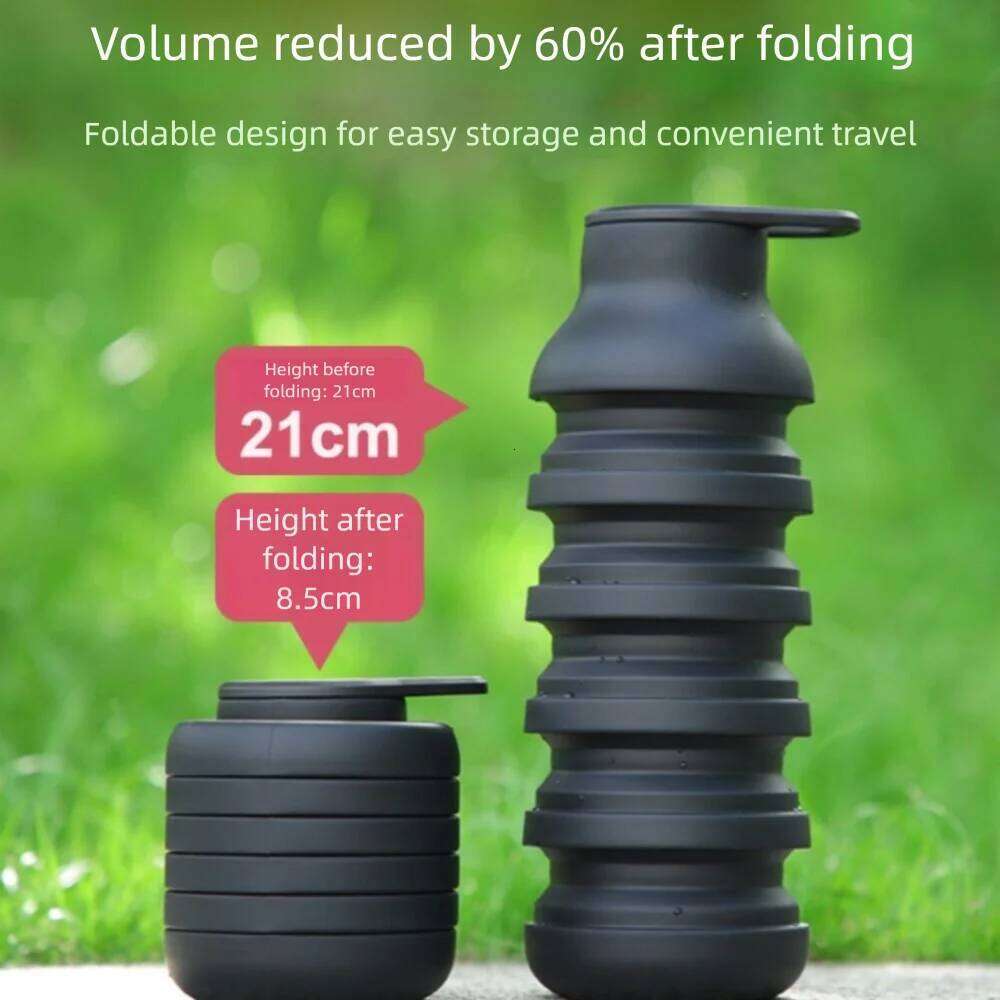 Large-capacity Collapsible Sport Retractable 200-600ML Sports Water Bottle Reuseable Portable Foldable Drinking Cup Gym Z260313