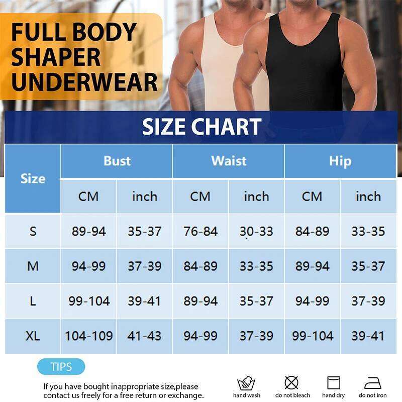 Men Full Body Shaper Sleeveless Slimming Vest Underwear Compression Seam-free Bodysuit Shapewear Tummy Control Faja Para Hombres 26Y0313