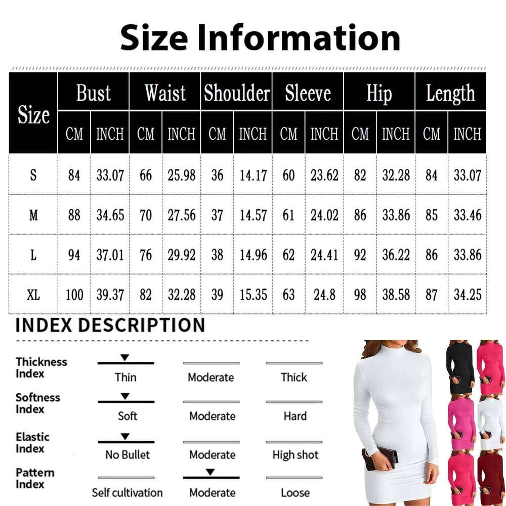 Sexy Bodycon Long Sleeve Mini Dress Stretchy Mock Neck Tight Dresses Fashion Solid Color Slim Fitting Clubwear Costume For Lady Z260314