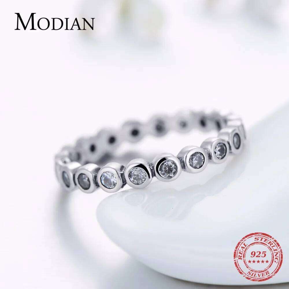 Top Quality Luxury Original Real Solid 925 Sterling Silver Starshine Finger Ring Authentic Jewelry For Women Wedding Gift H260312