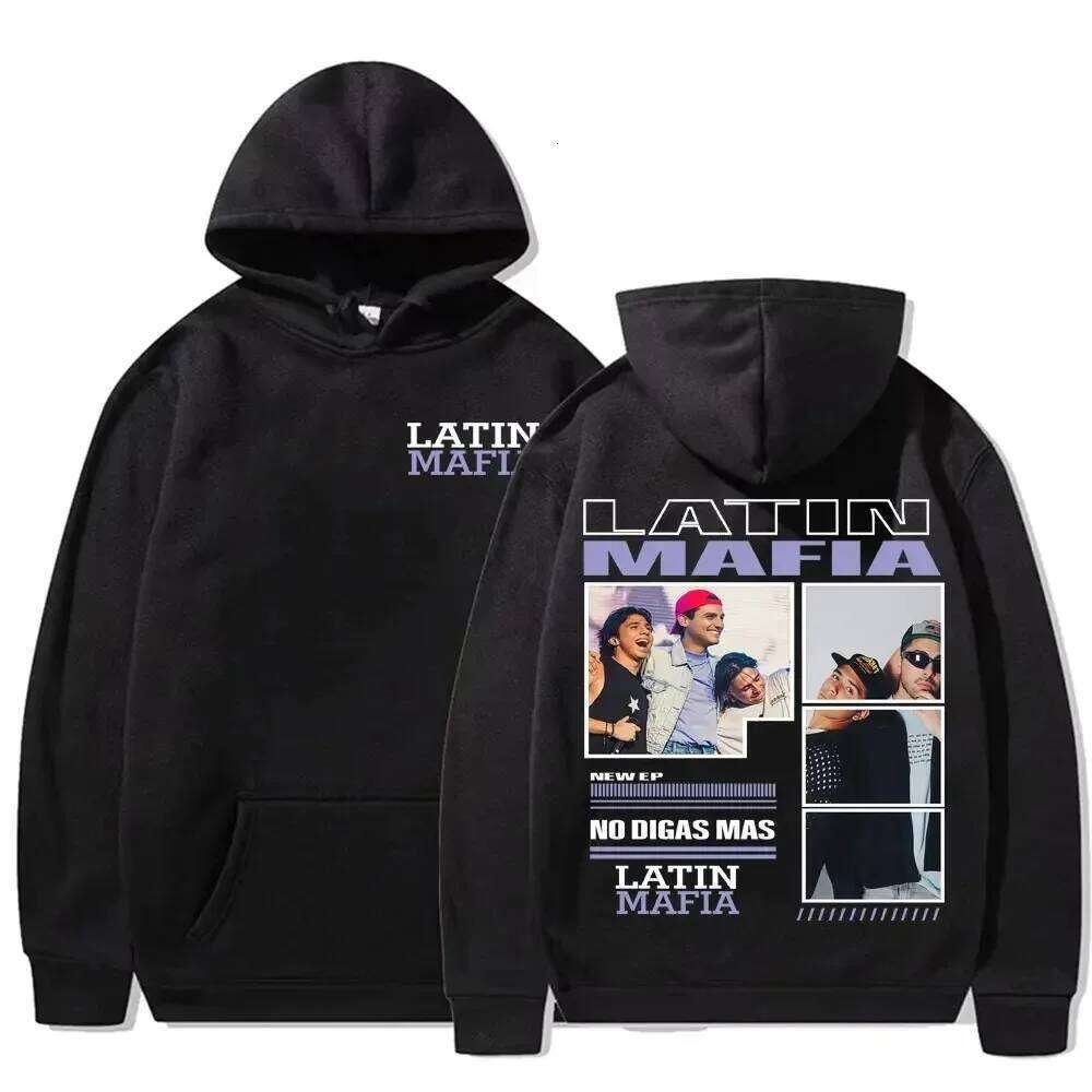 Rock band Latin Mafia Album Tour 2025 Hip Hop Punk Hoodie Men comfortable and fashionable hoodie Z260315