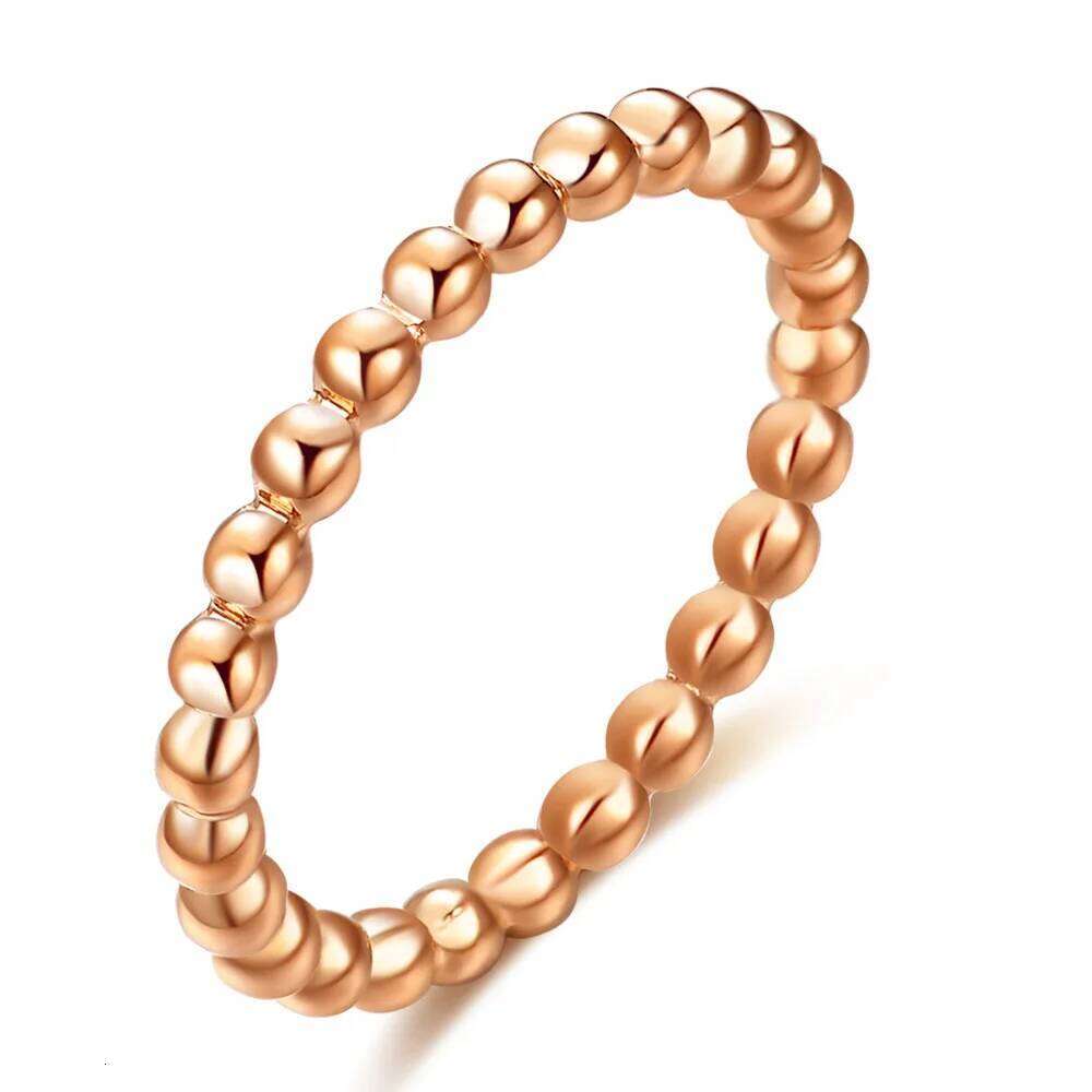 Thin Beads Water Ripple Ring For Women Fashion Stainless Steel Minimalist Jewelry Simple Beaded Party Wedding Gifts Accessories H260312