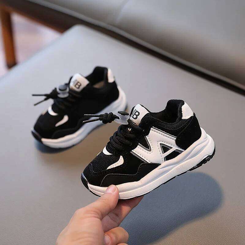 New Basket Kids Boys Non-slip for Children Sneakers Girls Shoes Anti-slippery Leather Running Footwear Trainers 26Y0313
