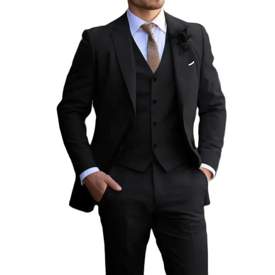 Suit 3-piece Classic mens fashion slim-fit suit Vest Pants suit Mens dress Casual Dress Formal Business wedding M260313