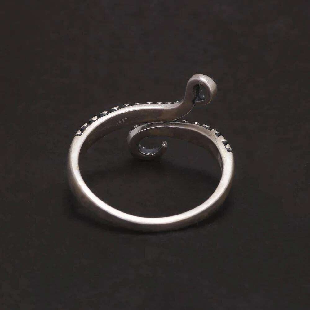 925 Sterling Silver Octopus Tentacle Ring for Women Men Opening Type Squid Finger Rings Gothic Retro Punk Jewelry Accessories H260312
