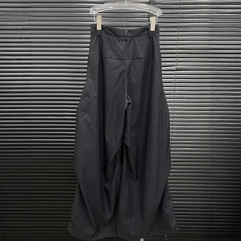 Women's Pants WTHT Fashion Pearl Print Design Casual 2025 Summer Trendy High Waist Wide Leg Straight Trousers Female 1LS1658 Z260312
