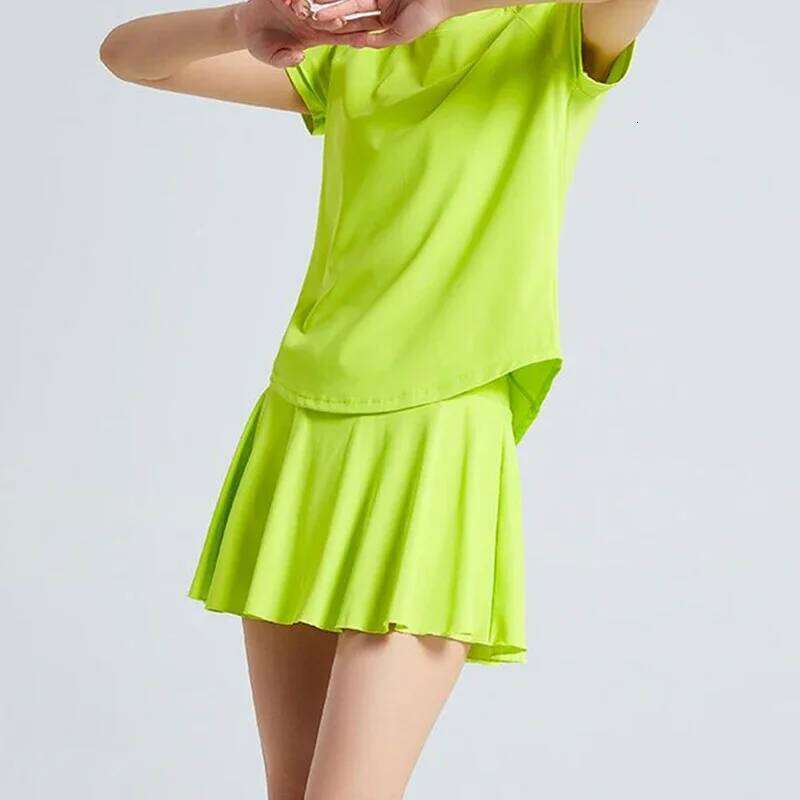 High Waist Sport Tennis for Women Fashion Anti-Shine Quick Drying Elastic Yoga Skirts Woman with Pocket Mini Skirt Female Z260314