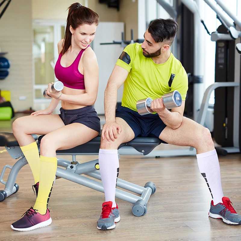 Outdoor Sports Pressure Socks Mens Long Jump Rope Fitness Calf Socks Muscle Compression Socks YS1007 D260313