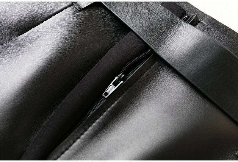 Quality Genuine Leather High Waisted A-line Buttocks Wrapped Women's Fashionable Sheepskin Belt Short Skirt Y2k Z260314