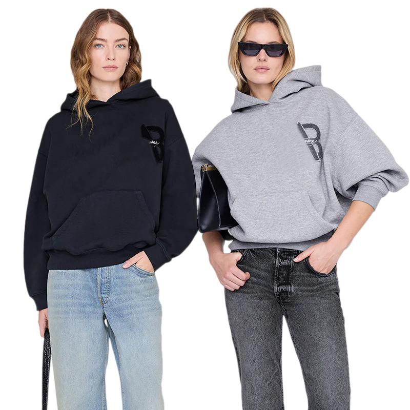 26ss Hooded Loose Sweatshirts Women JACI Designer Cotton Hoodies Pockets Loose Printed Pullover Jumpers