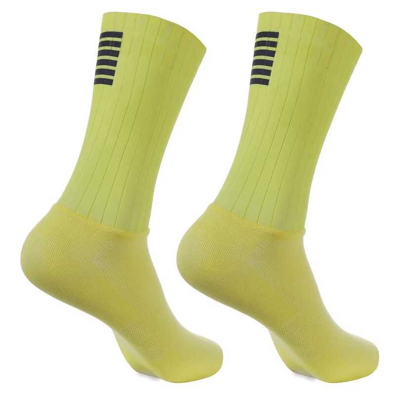 Cycling Socks Slip Silicone Summer Whiteline Aero Anti Socks Men Bicycle Sport Running Bike Socks Calcetines D260313
