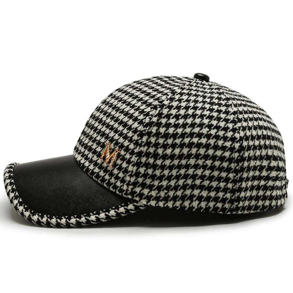 FS Brand Brown Plaid Winter Baseball Caps For Men British Houndstooth Trucker Cap Luxury Women Hat Casquette Femme 2026 Z260313
