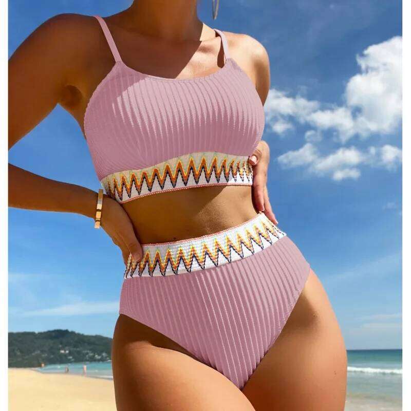 Sexy High Waist Bikinis 2026 Swimsuits Women's Swimwear Push Up Female Beach Swimming Wear Bathing Suits Bikini Set Pool Bather Y260303
