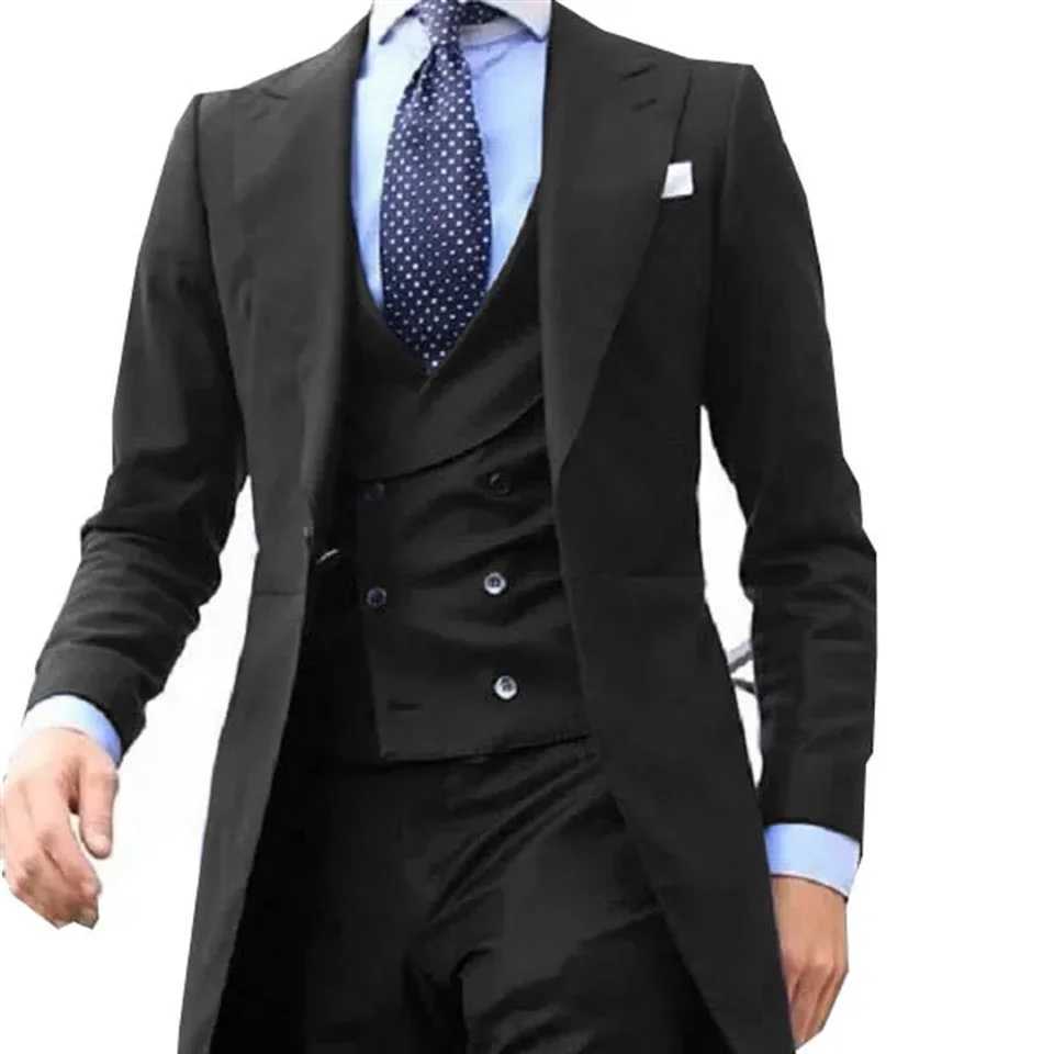 Fato de smoking vermelho longo masculino blazer de baile jaqueta personalizada colete calas desenhos chineses casaco suav M260313