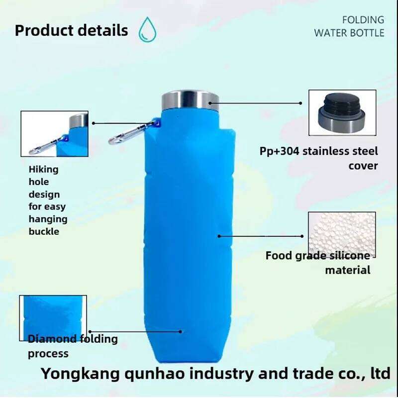 700ml Silicone Folding Telescopic Bottle Children's Adult School Sports Camping Beach Gym Water Gourds Portable Drink Item Z260314