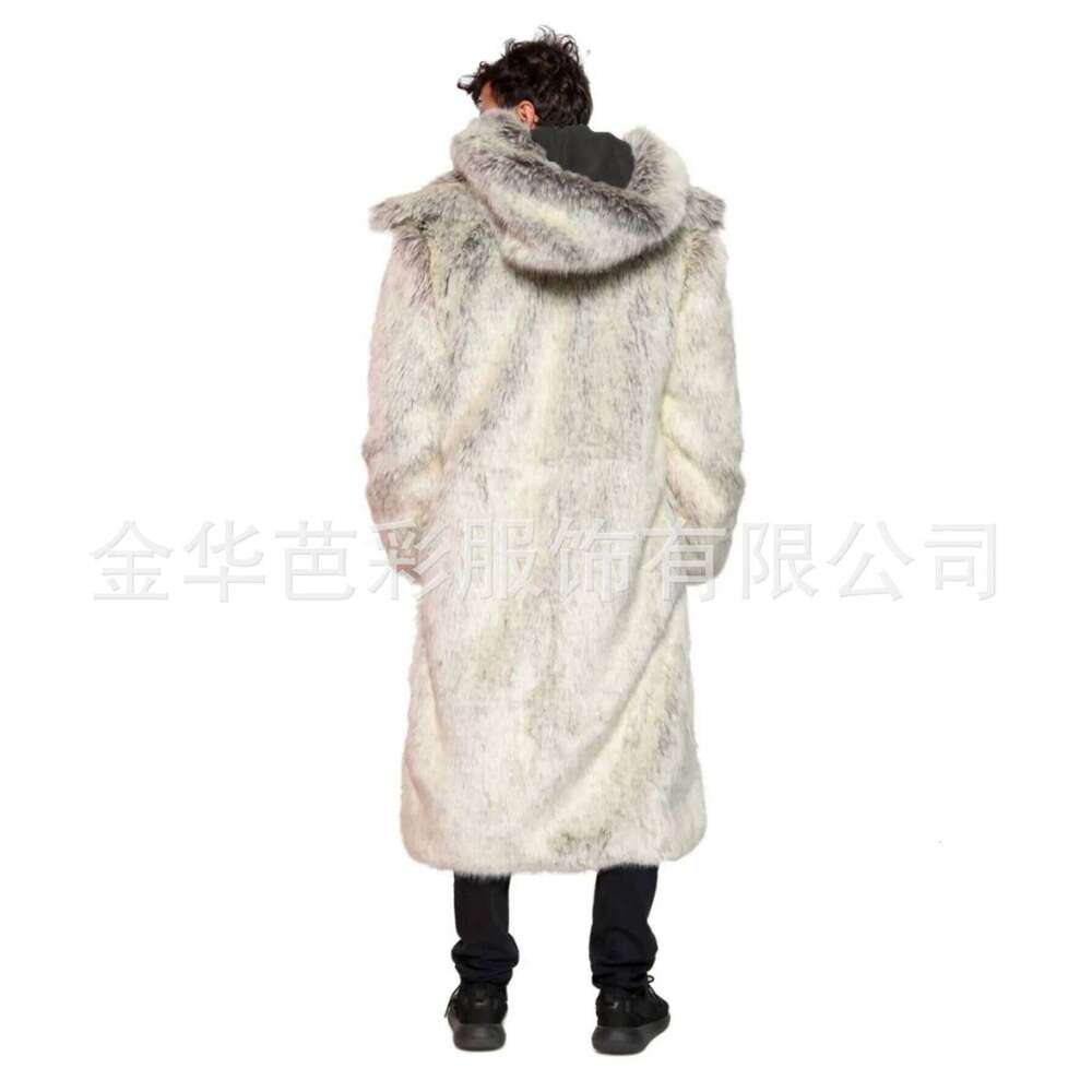 Thick Faux Men Turn Down Collar Fur Coat Cardigan Outerwear Windbreaker Spliced Solid 2025 Winter Pockets High Street Z260313