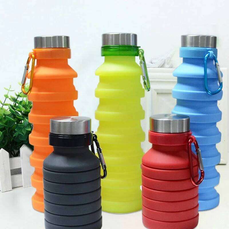 Creative Sports with Carrying Ring Retractable Folding Portable Silicone Outdoor Convenient Water Cup Z260314