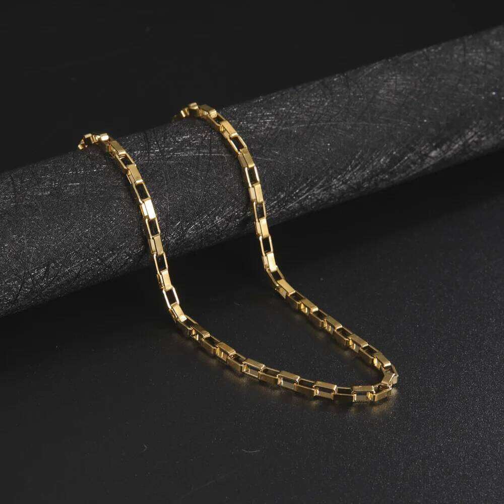 My Shape Paperclip Stainless Steel Choker Necklaces for Men Women Link Oval Cable Chain Fashion Jewelry DIY Accessories H260312