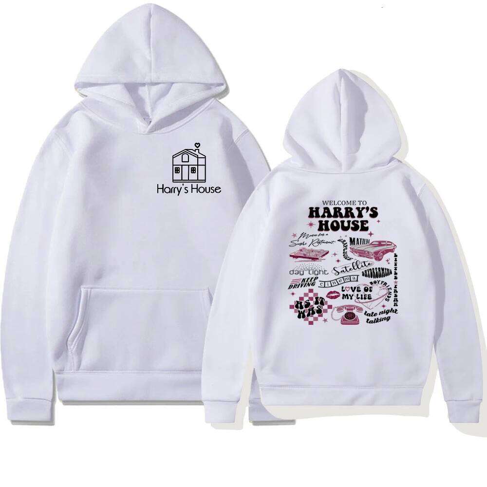Vintage Hoodie Welcome To Harry's House HS Love on Tour Pullover Women Double-side Print Y2K Retro Trendy Hoodies Z260314
