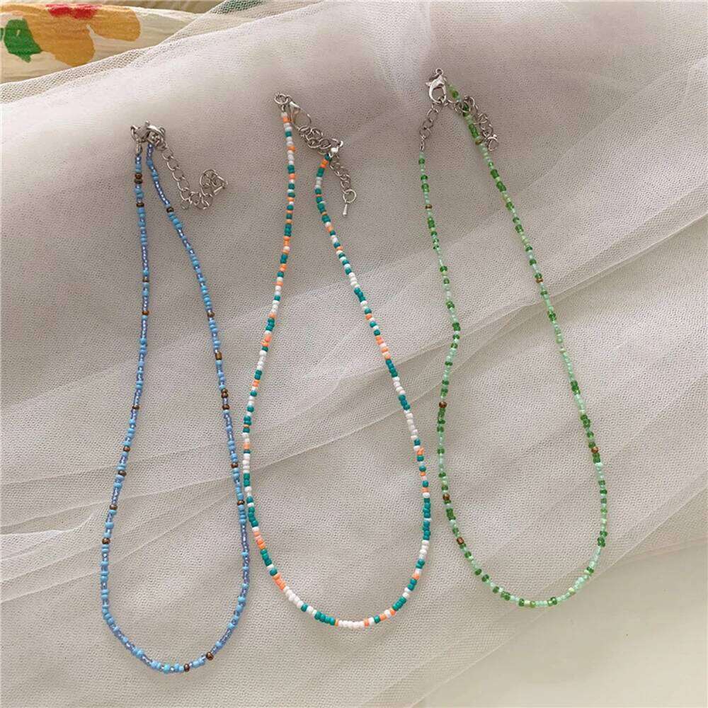 Bohemia Simple Seed Beads Strand Choker Necklace String Collar Charm Colorful Handmade for Women 2024 Fashion Jewelry Gifts H260312