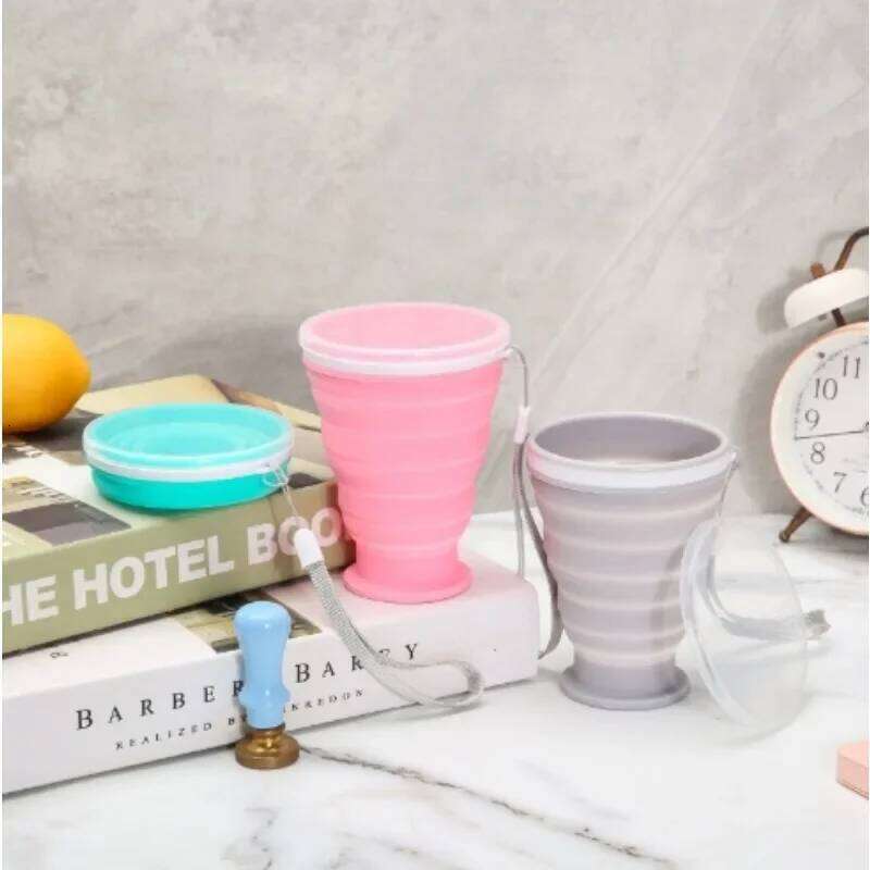 1PC 300ml Silicone Folding Portable Travel Outdoor Sports Foldable Coffee Mug Camping Tea Cup Waterbottle Z260314