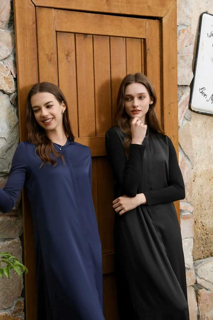 AS 2025 light matte satin dress Jersey modal sleeve super comfortable woman dressT260316