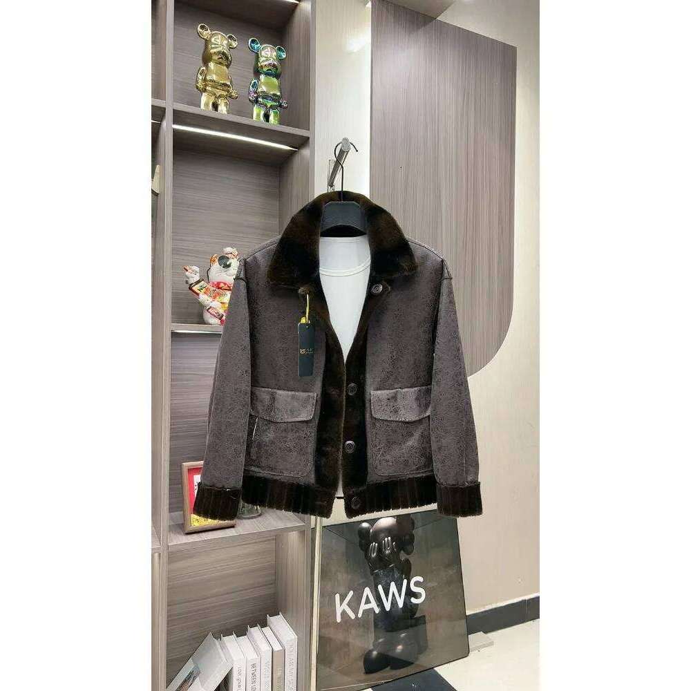 Trend Winter Luxury Men's Clothing Warm Coat Reversible Wear Fur Leather High-quality Windproof Outerwear Snow Jacket Z260313