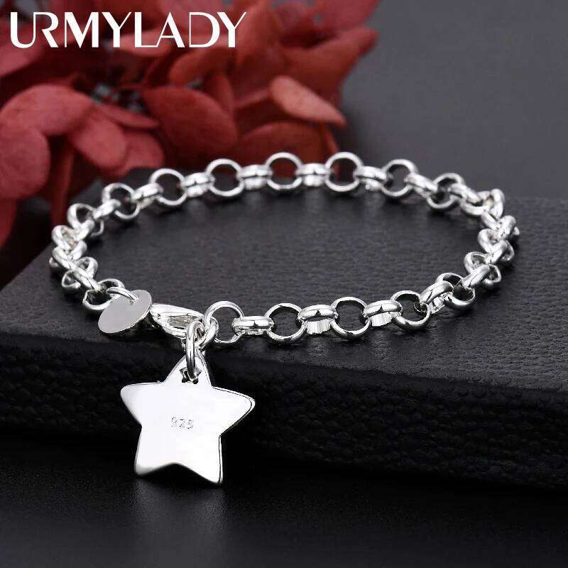Hot Fashion 925 Sterling Silver charm Star Bracelets for Women luxury Party Wedding Jewelry Accessories Holiday Gifts Z260313