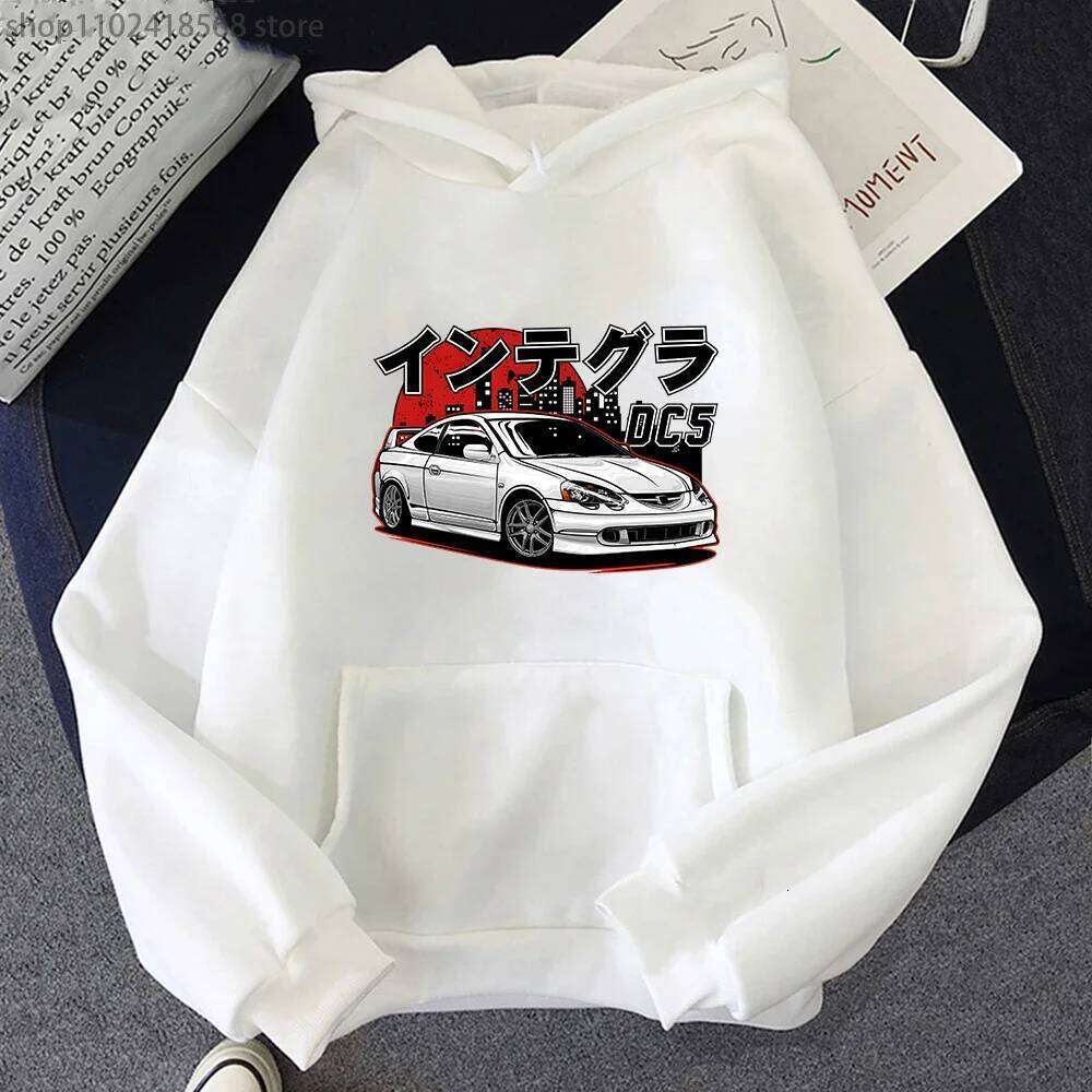 JDM Integra DC5 Type R Hoodie Fashion Men Initial D Graphic Sweatshirts Unisex Pullovers Oversized Japanese Streetwear Women Z260314