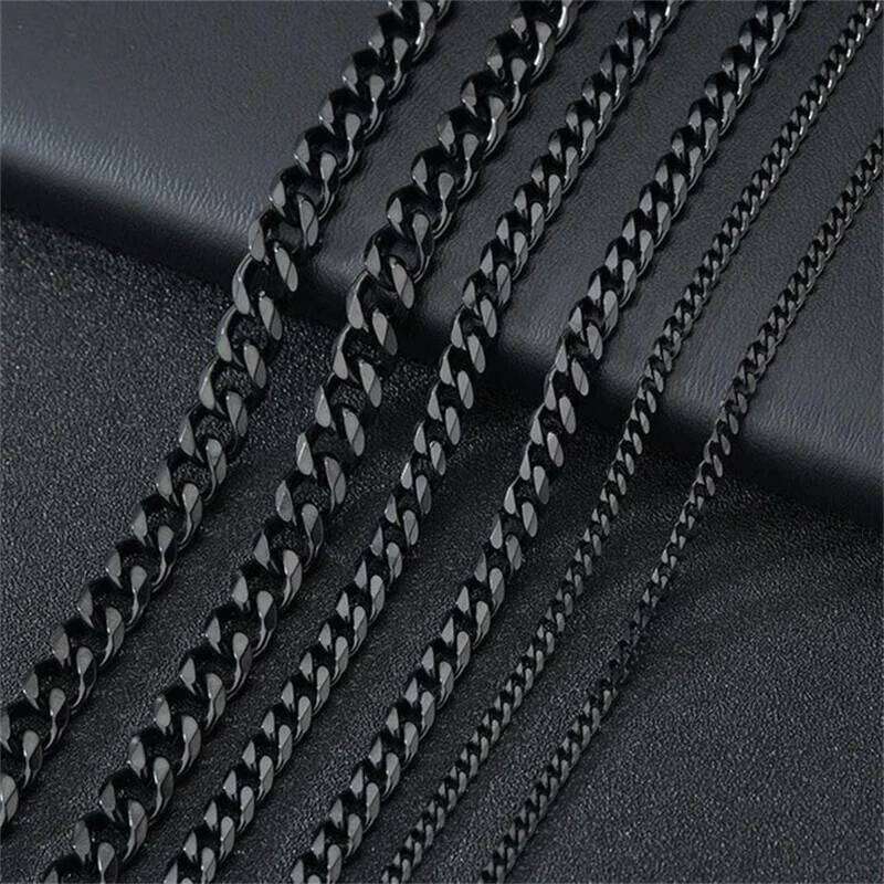 2021 Classic Width 3 To 7 MM Stainless Steel Long Necklace For Men Women Chain Jewelry H260312