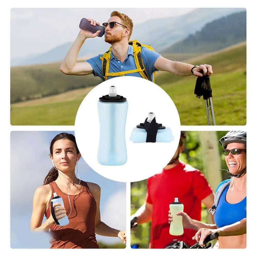 Comfortable Grip Leak-Resistant Portable Outdoor Sports Water Bottle For One-Hand Use While Jogging Or Cycling Foldable Z260314