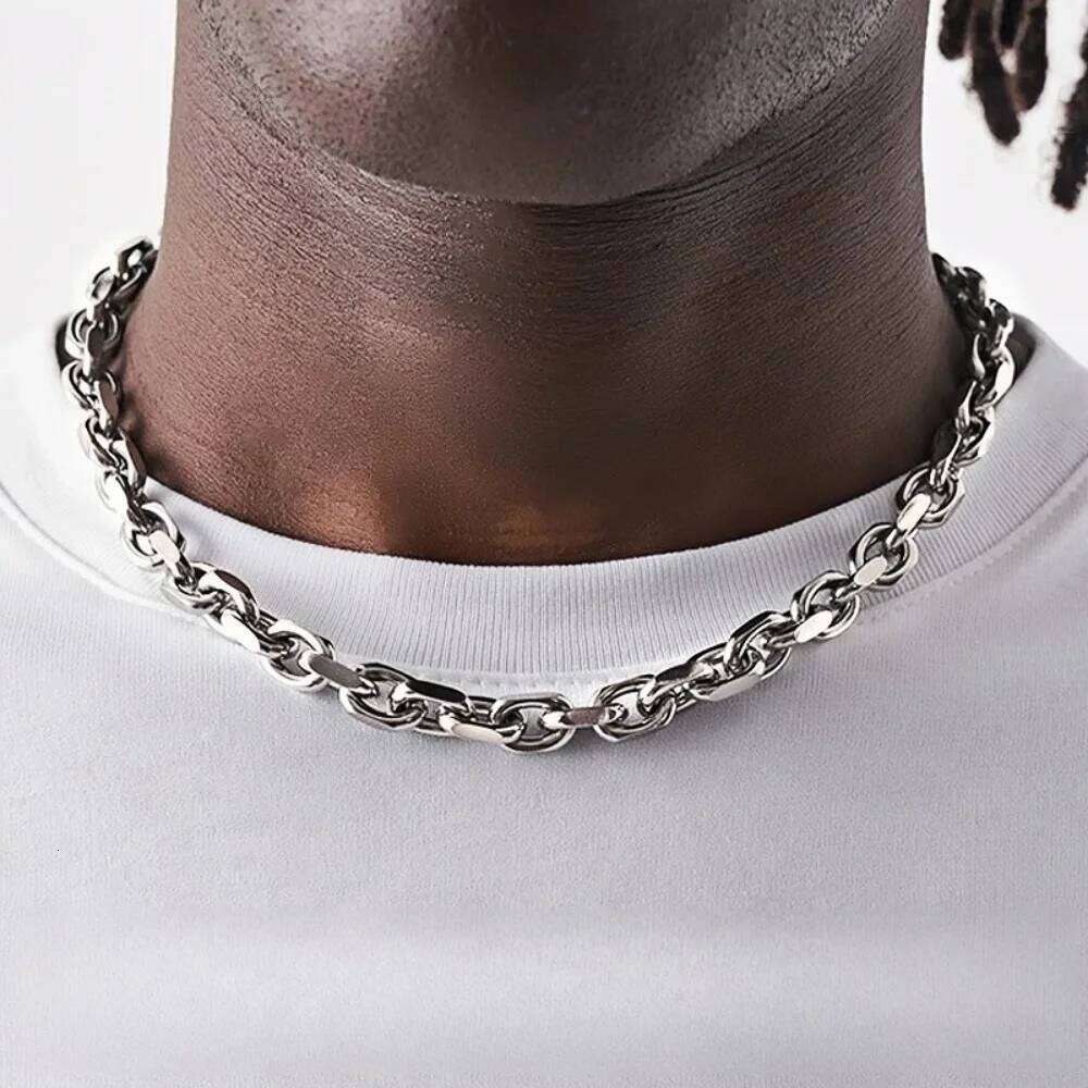 7mm Stainless Cross For Men Simple Thick Chain Women Necklace Fashion Titanium Steel Jewelry H260312