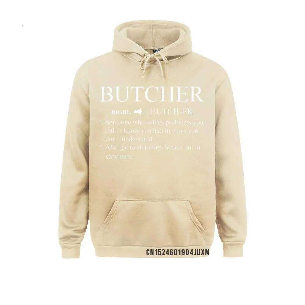 Hoodies Men Sweatshirts Funny Noun Butcher Definition Hooded Tops Butchery Gift Love Sportswears 2021 New Fashion Z260314