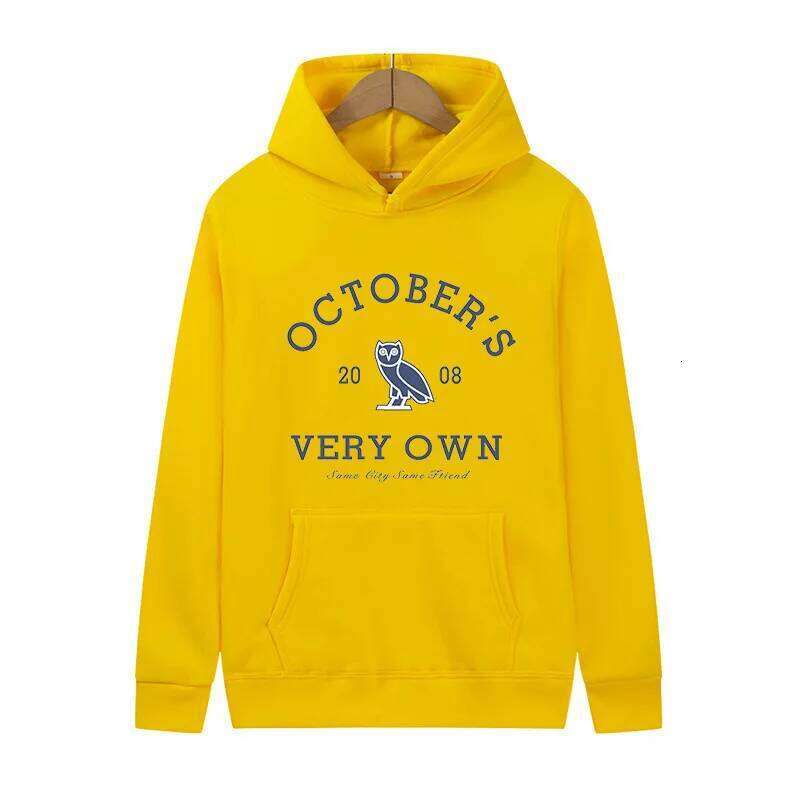 October printed hoodie men's loose fashion pullover street casual Harajuku hip-hop cool sportswear Z260315