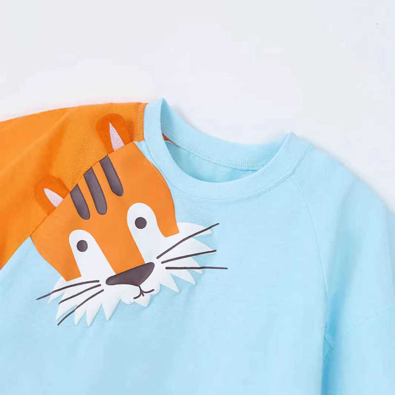 T-shirts Summer New Boys' T-Shirt with Cartoon Print Children's Sports Shirt Cotton Crew Neck Top for Young Boys