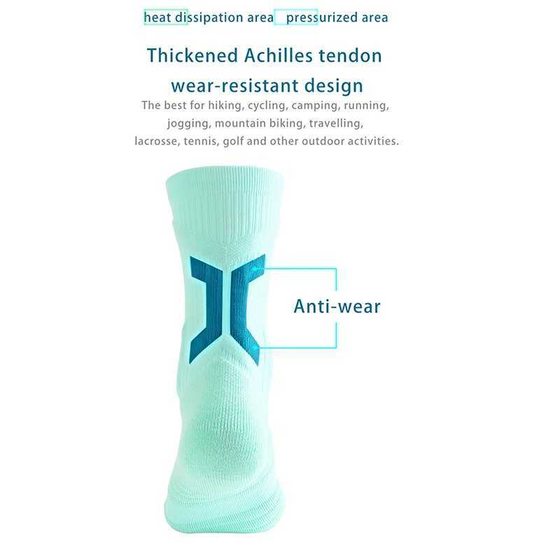Veidoorn High Quality Sport Socks for Men Mid Calf Length Running Basketball Socks Thicken Non Slip Camping Cycling Stocking D260313