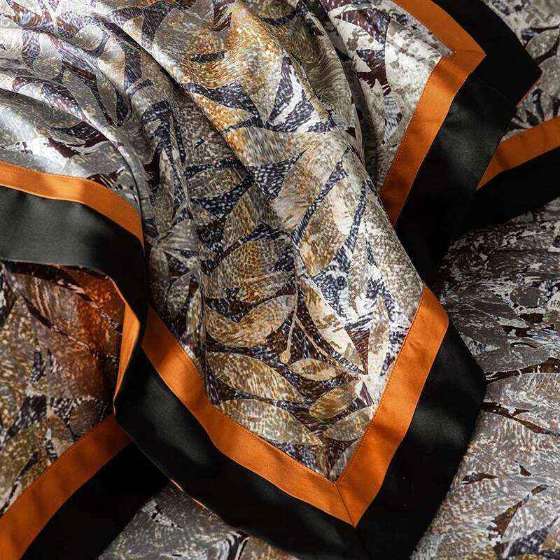 Premium 1000TC Egyptian Cotton Digital Printing Color Blocking Bedding Set Duvet Cover Flat/Fitted Bed Sheet Pillowcases 4Pcs H260312 - view 7