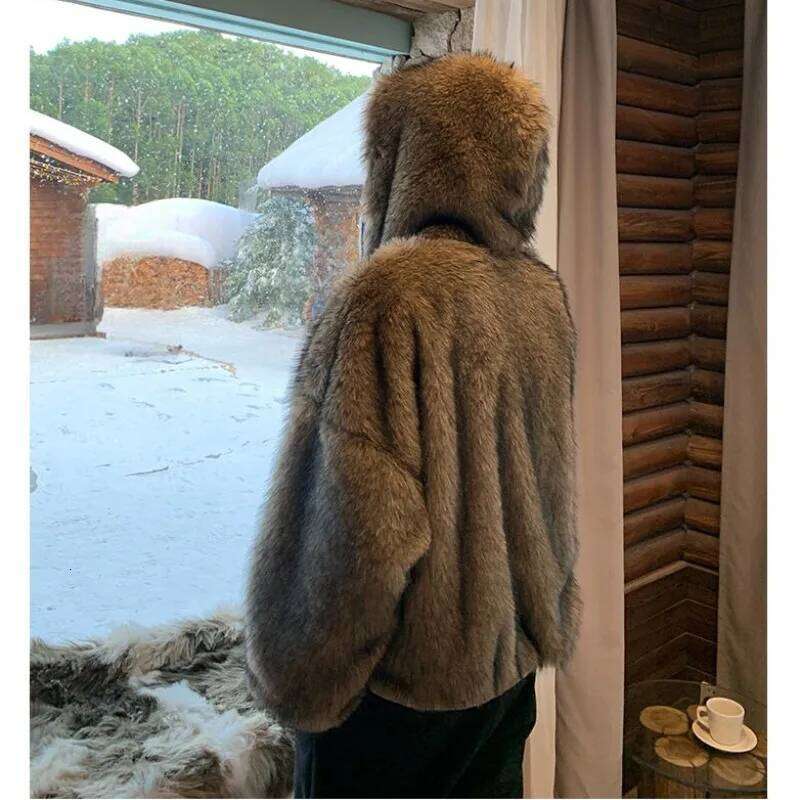 Men's Autumn/Winter Top Coat Faux Fur Eco-friendly Thick Warm Retro Simple Comfortable Loose Design Soft Versatile Skinny JJ768 Z260313