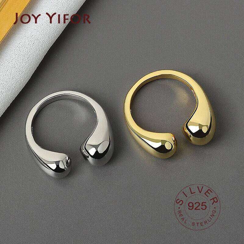 925 Sterling Silver Engagement Rings for Women Couple Trendy Irregular Geometric Handmade Jewelry Valentine's day Gifts H260312