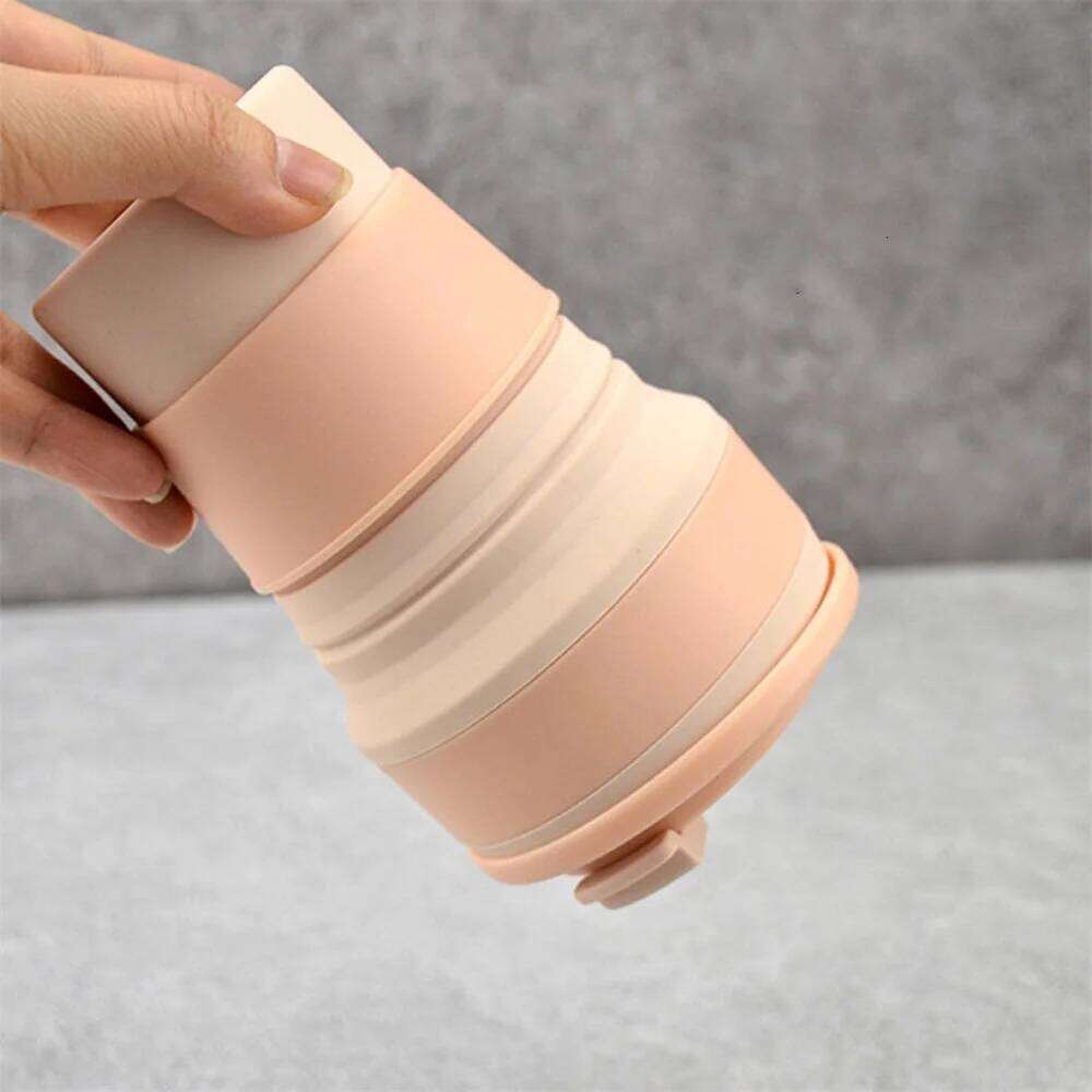500ml Reusable Folding Silicone Foldable Bottle Portable Collapsible Travel Cup Drinking Cups for Outdoor Camping Z260314
