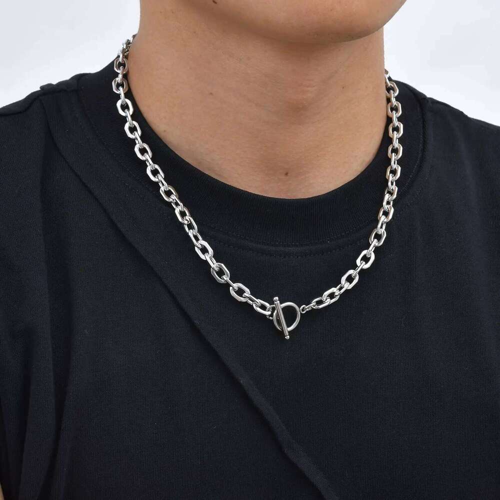 Vnox 50cm OT Buckle Stainless Steel Choker Necklaces for Men Women, Hip Hop Necklace Party Jewelry Accessories Chain Gifts H260312