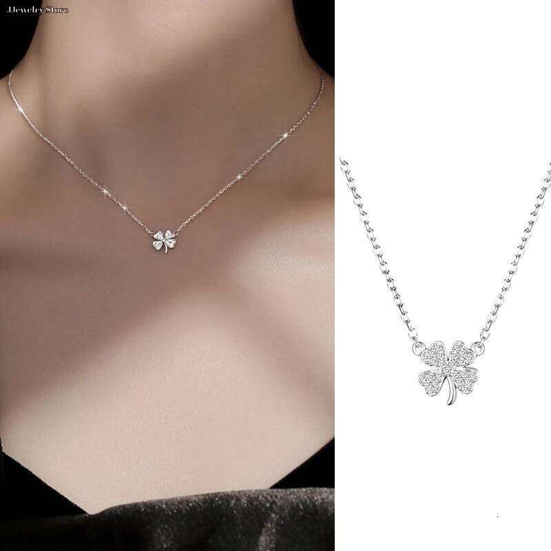 Fashion Cr Necklace Luck Leaves Crystal Zircon Pendant Clavicle Chain For Women Light Party Jewelry Gift H260312