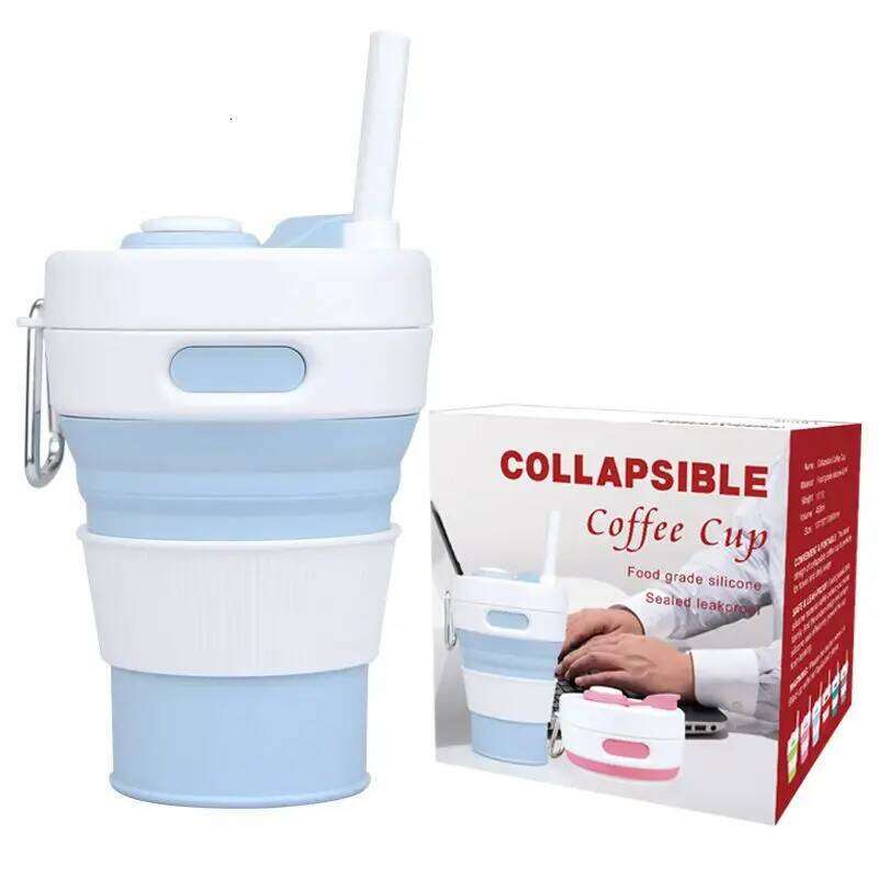 Sealed Leakproof Folding Silicone Collapsible Coffee Portable Outing Gym Water Cup Z260313