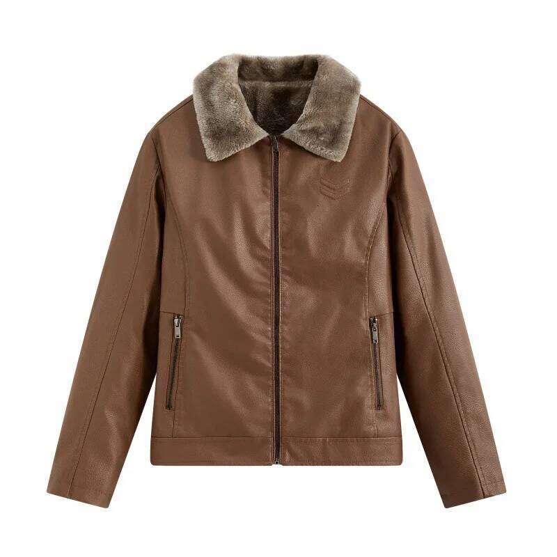 Man Plush Jacket Winter Fashion Thicken Cold-proof Windproof Male Outerwear Fur Collar Long Sleeve Business Casual Men Coat Z260313