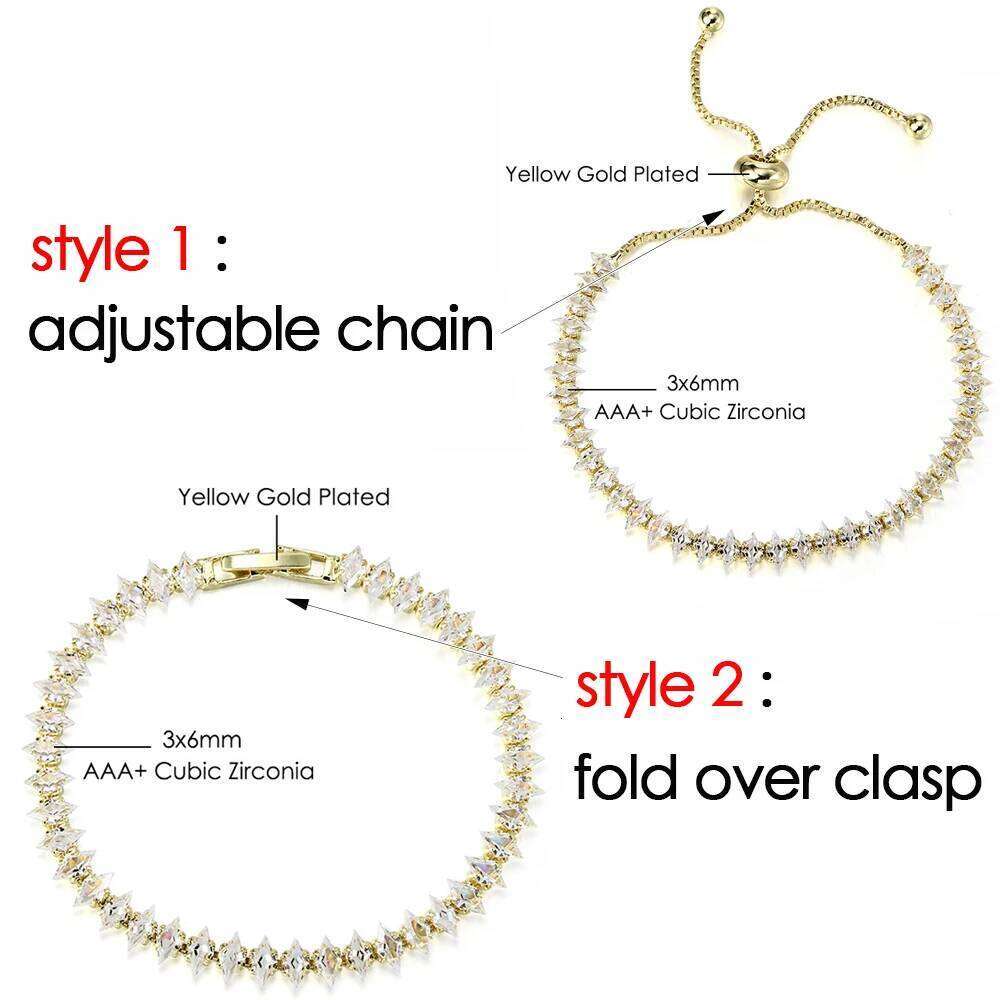 Luxury Dainty Tennis Bracelet for Women Silver Color Sparkling Cubic Zircon Stackable Hand Chain Crystal Wedding Jewelry H085 Z260313